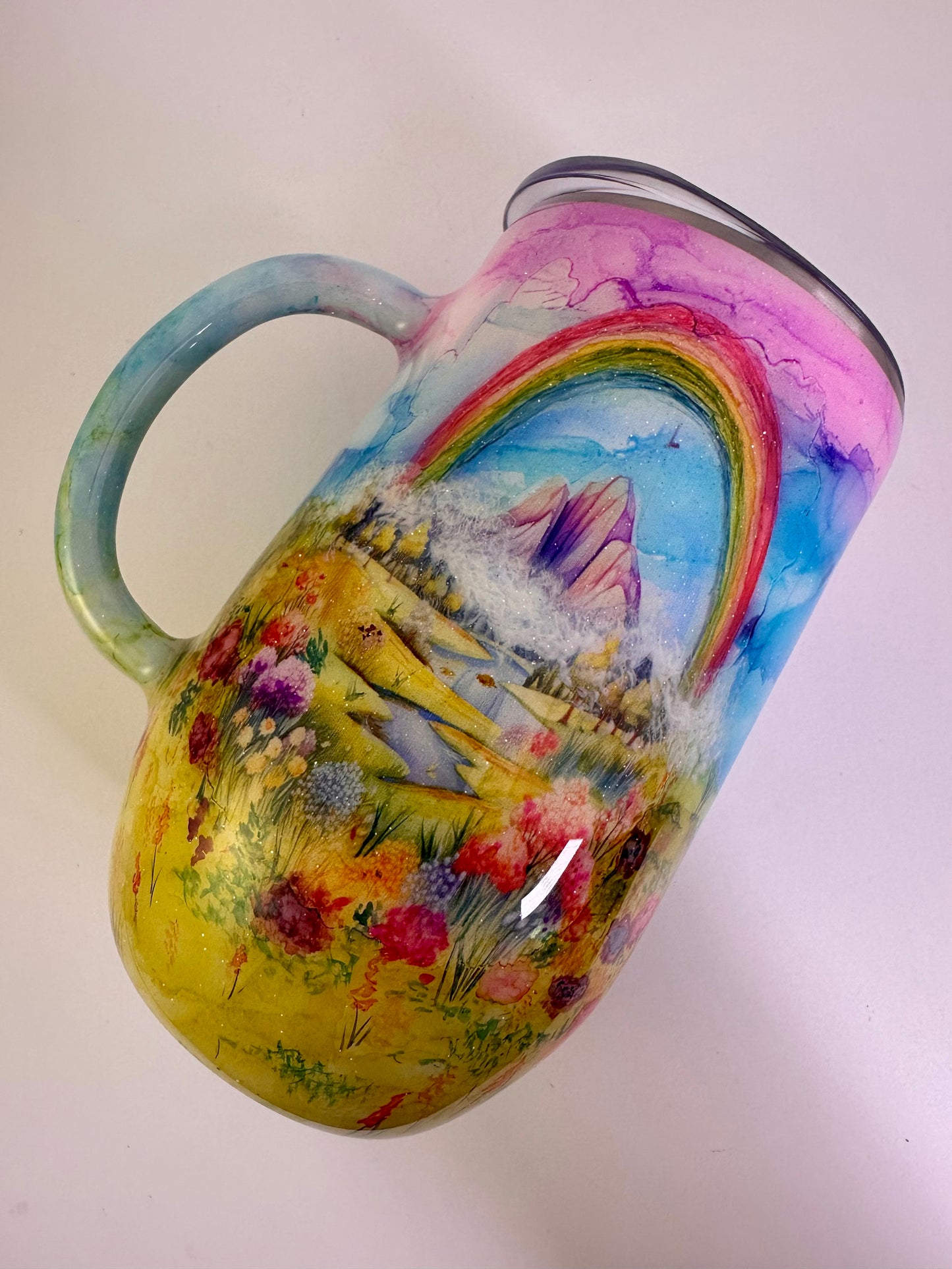 Rainbow Hand Painted