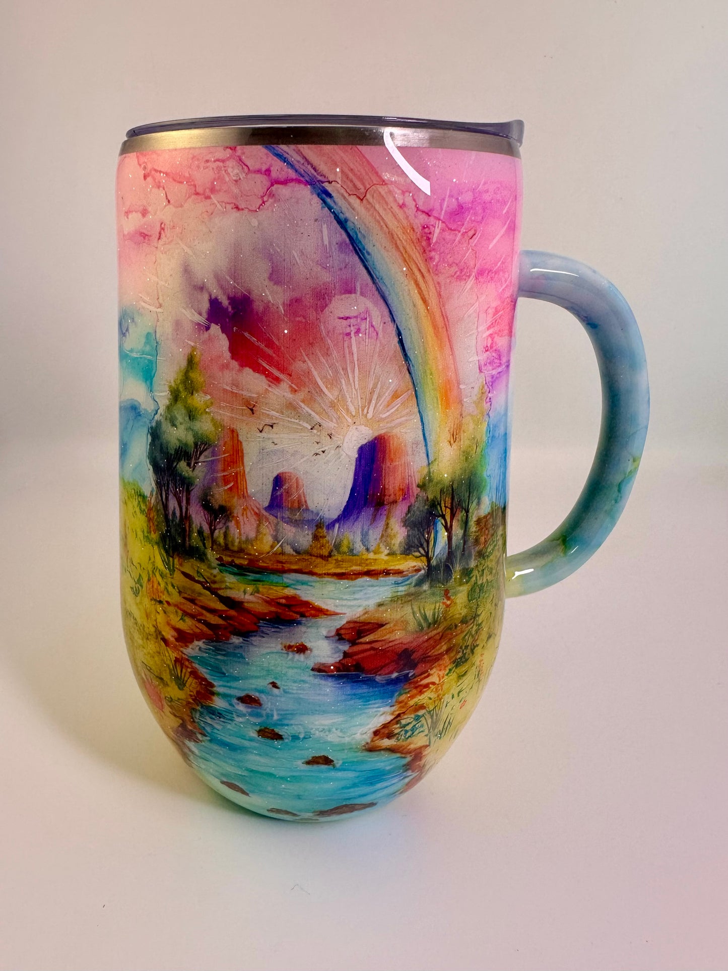 Rainbow Hand Painted