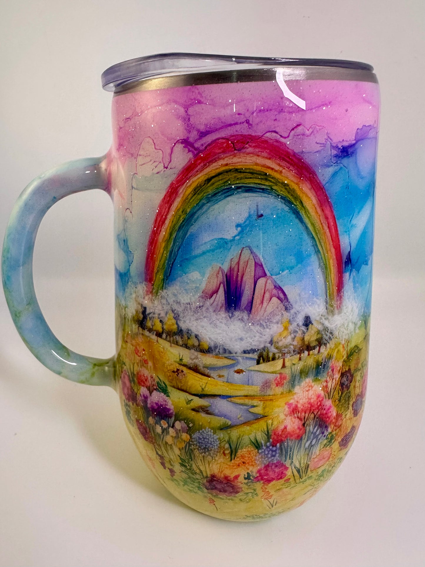 Rainbow Hand Painted
