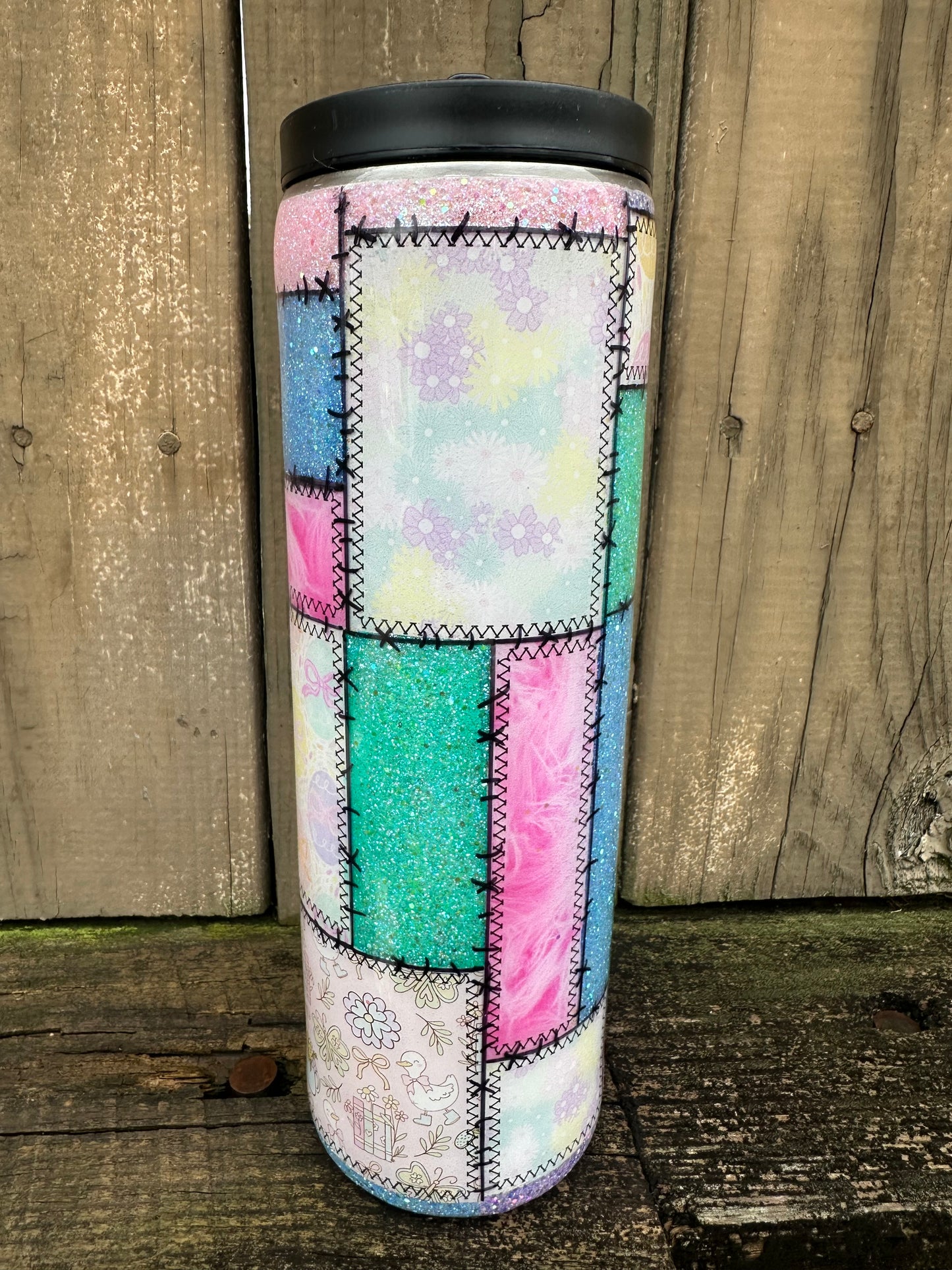 Bunny Hop for 30 oz Easter Patchwork Tumbler