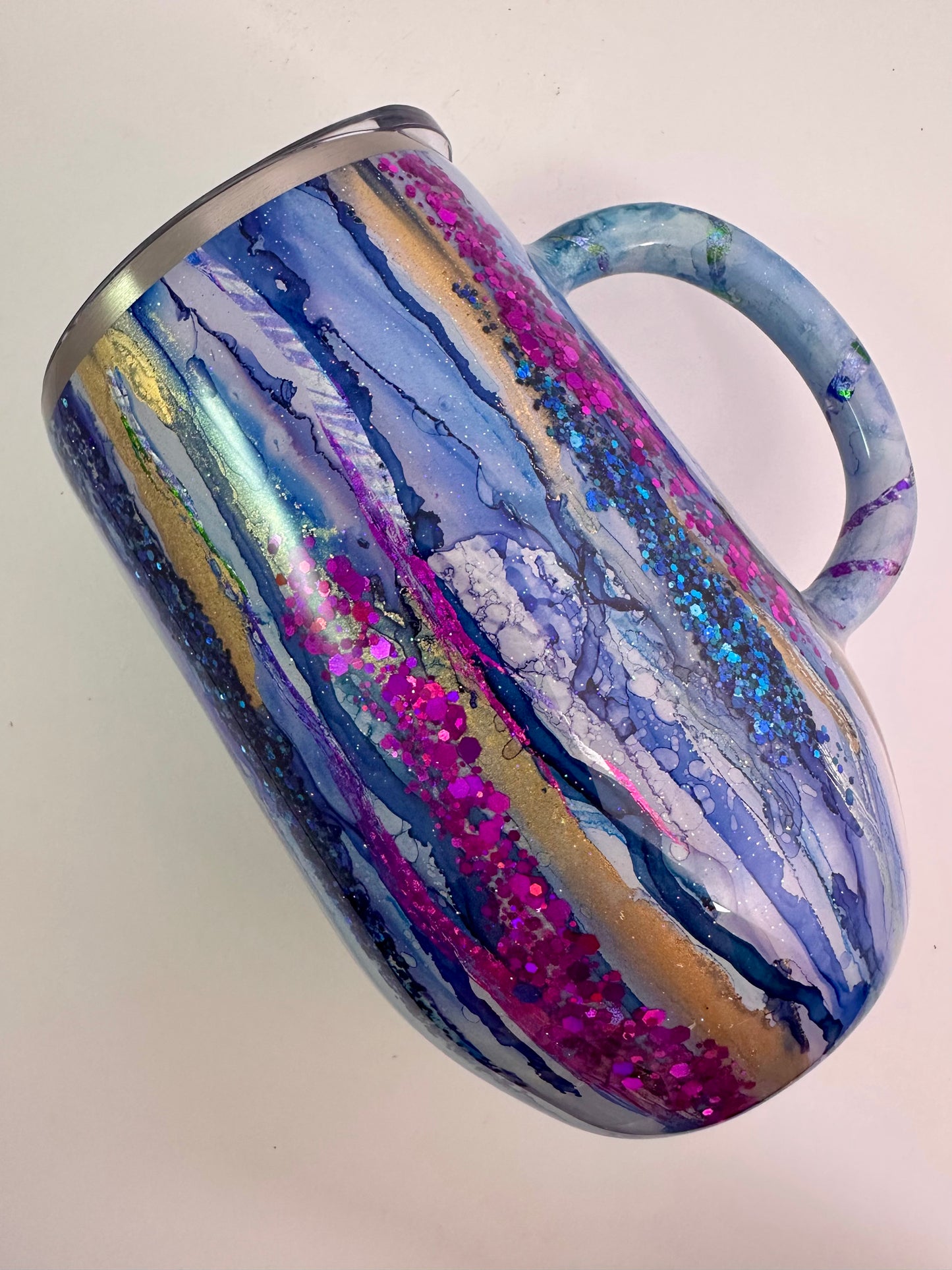 41) Purple Rustic Raindrop