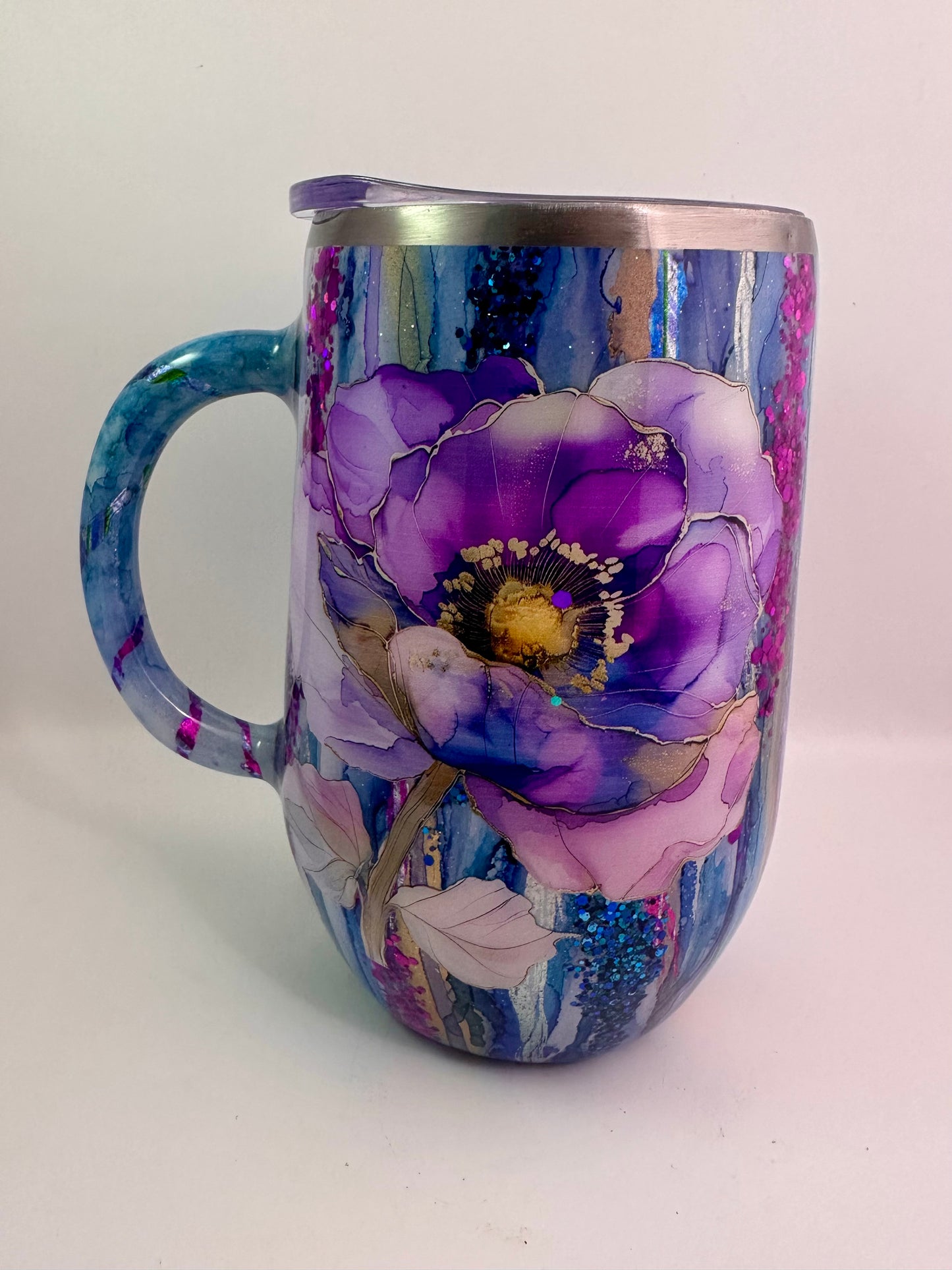 41) Purple Rustic Raindrop